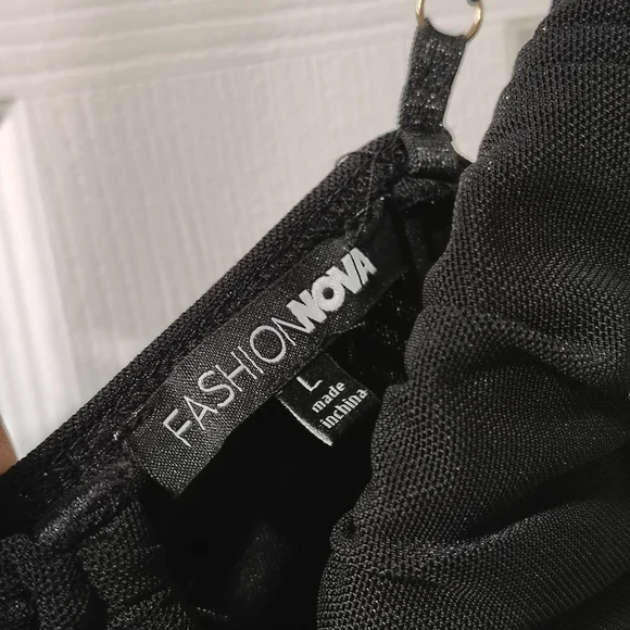 Fashion Nova Black Ruched Dress - Picture 3 of 4